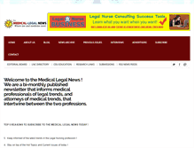 Tablet Screenshot of medical-legalnews.com